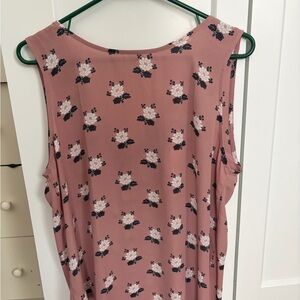 LOFT Blush Floral Patterned Top